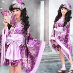 Kleid im Kimono-Stil in lila - Cosplayuniverse.de