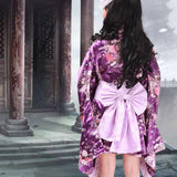 Kleid im Kimono-Stil in lila - Cosplayuniverse.de